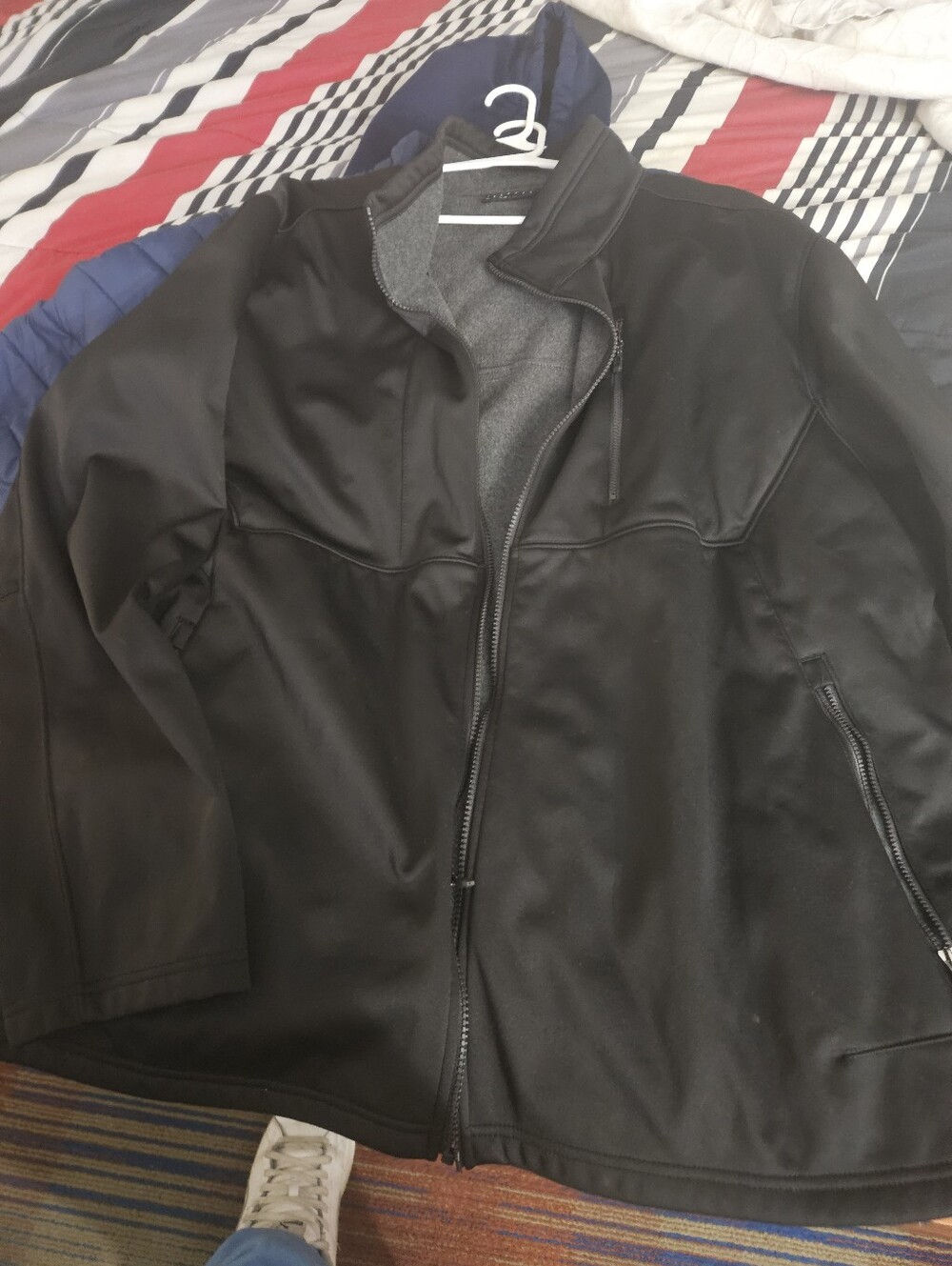 Swiss Tech Black Full-Zip Bomber Jacket
